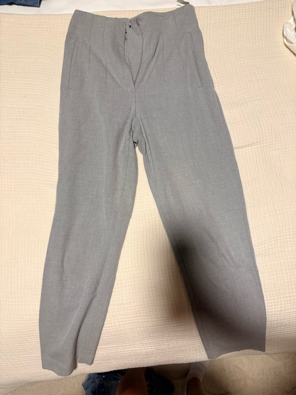 Zara Light Gray Tailored Trousers